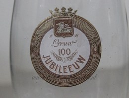 jubileeuw rankglas met achteropdruk detail voor